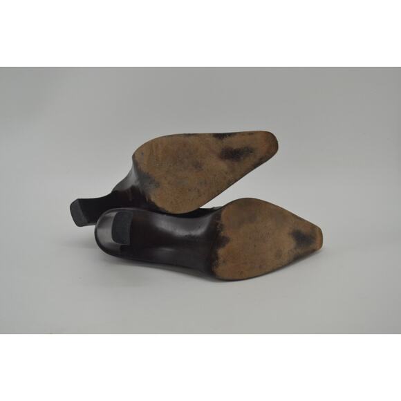 Sibyl Vane Booties Brown Leather Handmade Boot Pointed Toe Side Zipper Size 9 - Picture 12 of 12